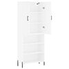 vidaXL Skř&iacute;ň highboard b&iacute;l&aacute; 69,5 x 34 x 180 cm kompozitn&iacute; dřevo