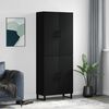 vidaXL Skř&iacute;ň highboard čern&aacute; 69,5 x 34 x 180 cm kompozitn&iacute; dřevo