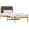 vidaXL R&aacute;m postele s čalouněn&yacute;m čelem Bělen&aacute; a taupe 75 x 190 cm