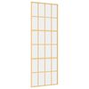 vidaXL Posuvn&eacute; dveře zlat&eacute; 76 x 205 cm čir&eacute; ESG sklo a hlin&iacute;k