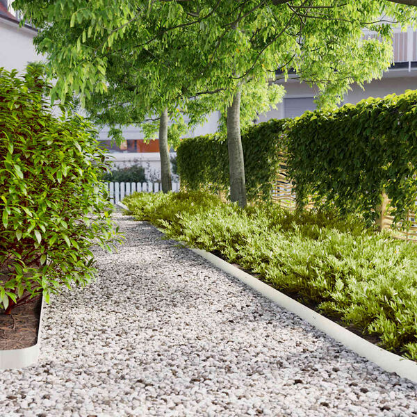 vidaXL Travn&iacute; lemy 10 ks b&iacute;l&aacute; 10x103 cm ocel v&aacute;lcovan&aacute; za studena