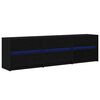 vidaXL TV jednotky 180 x 34 x 50 cm Čern&yacute; dub Kompozitn&iacute; dřevo