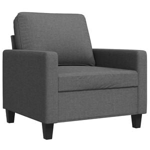 vidaXL Křeslo tmavě &scaron;ed&eacute; 60 cm textil