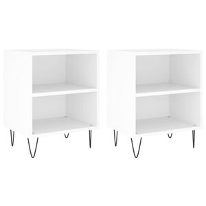 vidaXL Nočn&iacute; stolky 2 ks b&iacute;l&eacute; 40 x 30 x 50 cm kompozitn&iacute; dřevo