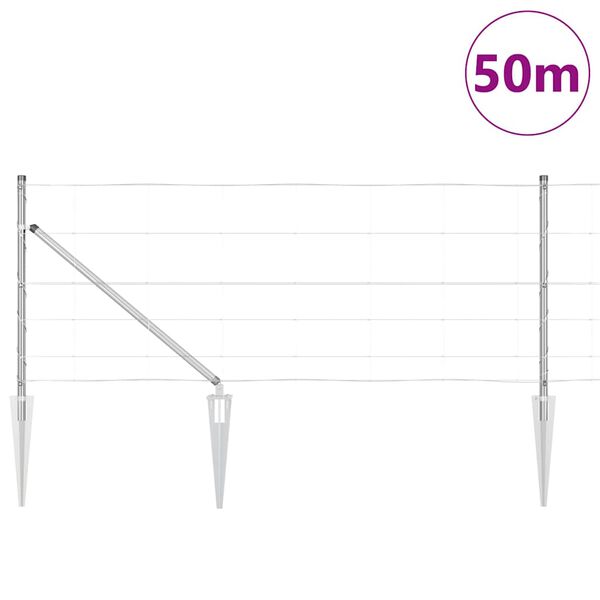vidaXL Plotov&yacute; sloupek. Pozinkovan&yacute; 50 x 0,8 m Ocel