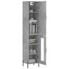 vidaXL Skř&iacute;ň highboard betonově &scaron;ed&aacute; 34,5x34x180 cm kompozitn&iacute; dřevo