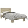 vidaXL R&aacute;m postele dub sonoma 90 x 190 cm kompozitn&iacute; dřevo a kov