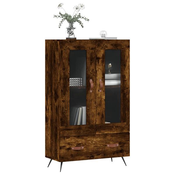vidaXL Skř&iacute;ň highboard kouřov&yacute; dub 69,5 x 31 x 115 cm kompozitn&iacute; dřevo