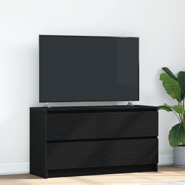 vidaXL TV skř&iacute;ňka čern&aacute; 100x35x54 cm kompozitn&iacute; dřevo