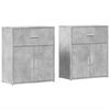 vidaXL Př&iacute;born&iacute;ky 2 ks betonově &scaron;ed&eacute; 60 x 31 x 70 cm kompozitn&iacute; dřevo