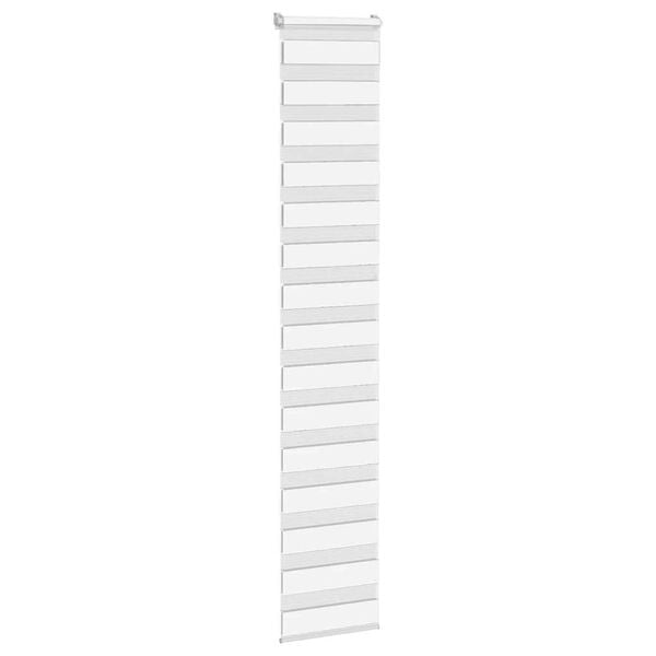 vidaXL Zebra roleta b&iacute;l&aacute; 50x230 cm &scaron;&iacute;řka l&aacute;tky 45,9 cm polyester