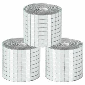 vidaXL Zrcadlov&aacute; mozaikov&aacute; dlaždice 3 ks Stř&iacute;brn&aacute; 100 x 4 cm Sklo