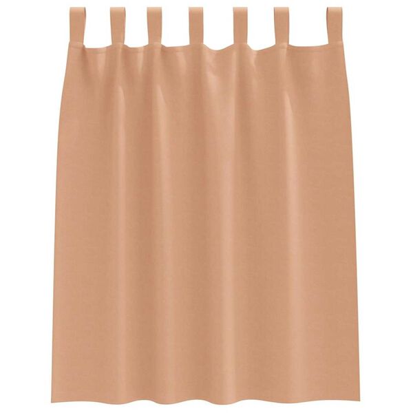 vidaXL Závěsy na zatemnění s kroužky 2 pcs Světle hnědá 140 x 140 cm