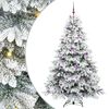 vidaXL Uměl&yacute; v&aacute;nočn&iacute; stromeček s 300 LED diodami B&iacute;l&aacute; 210 cm PE a PVC