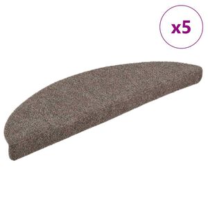 vidaXL Schodov&eacute; rohože samolepic&iacute; 5 ks 56 x 17 x 3 cm b&eacute;žov&eacute; půlkulat&eacute;