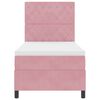 vidaXL Postel s boxspringem s matrac&iacute; Růžov&aacute; 100 x 200 cm textil