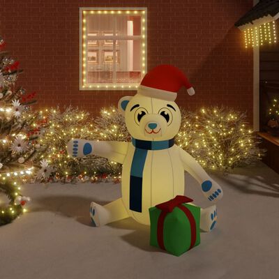 vidaXL Vánoční nafukovací medvěd s LED diodami 180 cm