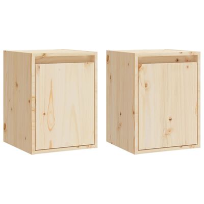 vidaXL Nástěnné skříňky 2 ks 30 x 30 x 40 cm masivní borové dřevo