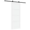 vidaXL Posuvn&eacute; dveře ORKDAL 93 x 232 cm Kompozitn&iacute; dřevo B&iacute;l&aacute; a čern&aacute;
