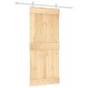 vidaXL Posuvn&eacute; dveře Př&iacute;rodn&iacute; a b&iacute;l&aacute; 90 x 210 cm Masivn&iacute; borov&eacute; dřevo