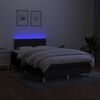 vidaXL Box spring postel s matrac&iacute; a LED čern&aacute; 120 x 200 cm textil
