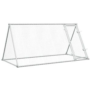 vidaXL Klec pro kuřata stř&iacute;brn&aacute; 200 x 105 x 91 cm pozinkovan&aacute; ocel