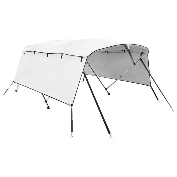 vidaXL Bimini stř&iacute;&scaron;ka se 4 oblouky a bočnicemi 243x(230&ndash;244)x137 cm