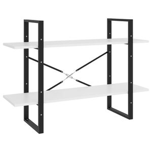 vidaXL Knihovna se 2 policemi b&iacute;l&aacute; 100 x 30 x 70 cm kompozitn&iacute; dřevo