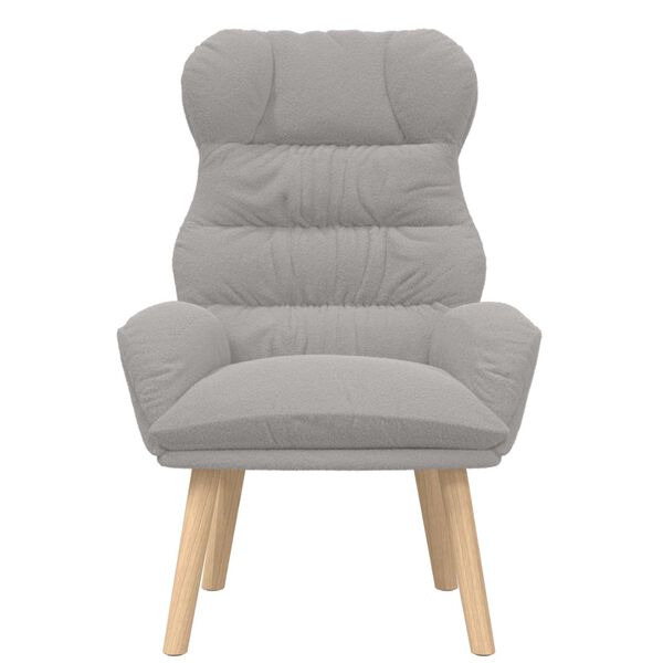 vidaXL křeslo Světle &scaron;ed&aacute; 69 x 74 x 93 cm Sherpa l&aacute;tka