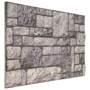 vidaXL N&aacute;stěnn&eacute; panely 10 ks 100 x 50 cm &Scaron;ed&aacute; a b&iacute;l&aacute; EPS pěna