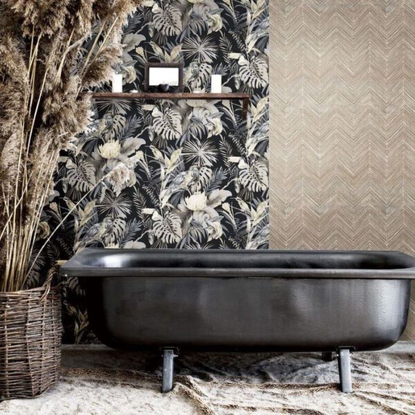 Noordwand Tapeta Topchic Herringbone hnědá