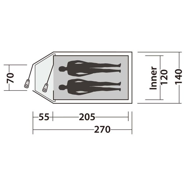 Easy Camp Stan Quasar 200 pro 2 osoby rustik&aacute;lně zelen&yacute;