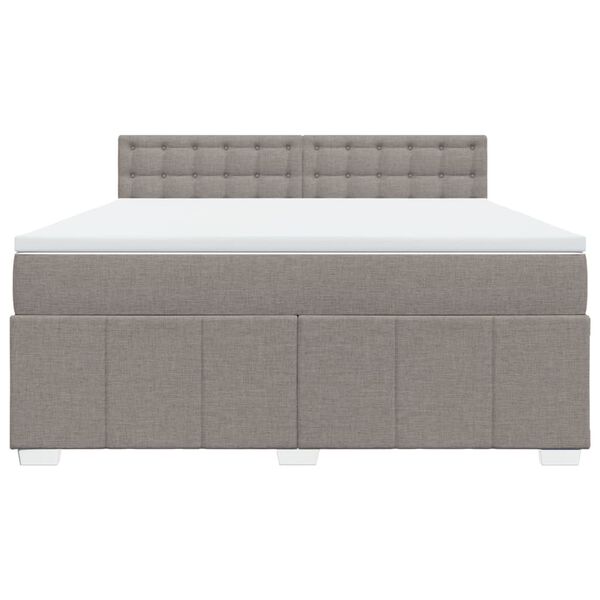 vidaXL Box spring postel s matrac&iacute; taupe 180x200 cm textil