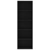 vidaXL 5patrová knihovna černá 60 x 30 x 189 cm kompozitní dřevo