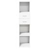 vidaXL Skř&iacute;ň highboard b&iacute;l&aacute; 30 x 42,5 x 124 cm kompozitn&iacute; dřevo