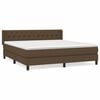 vidaXL Box spring postel s matrac&iacute; tmavě hněd&aacute; 160x200 cm textil