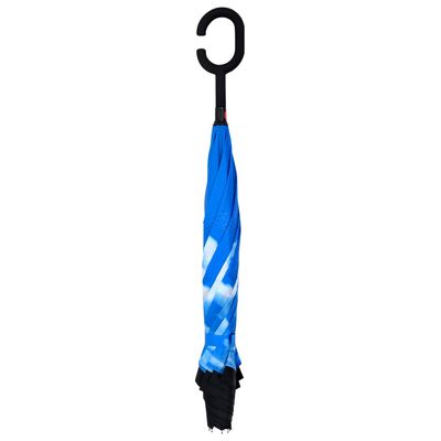 vidaXL Deštník s rukojetí ve tvaru C černý 108 cm