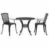 vidaXL 3d&iacute;ln&yacute; bistro set čern&yacute; lit&yacute; hlin&iacute;k