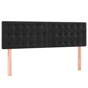vidaXL Čela postele čern&aacute; 144x5x78/88 cm samet