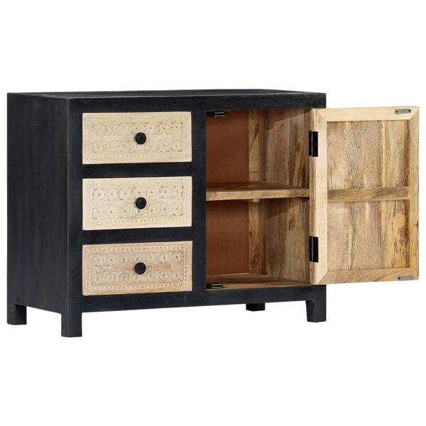 vidaXL Ručně vyřez&aacute;van&aacute; odkl&aacute;dac&iacute; skř&iacute;ňka &scaron;ed&aacute; 75x35x60 cm mangovn&iacute;k