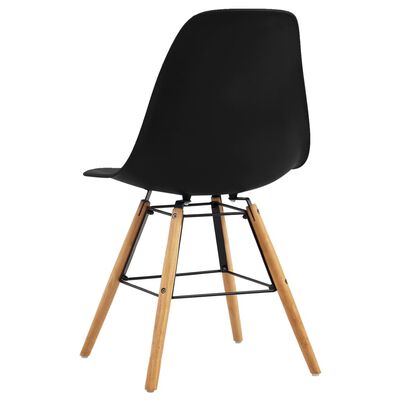 vidaXL Jídelní židle 2 ks černé plast