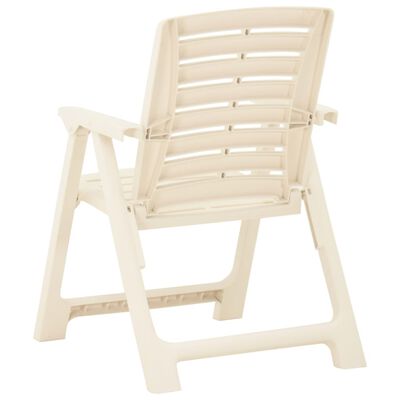 vidaXL Zahradní židle 4 ks plastové bílé