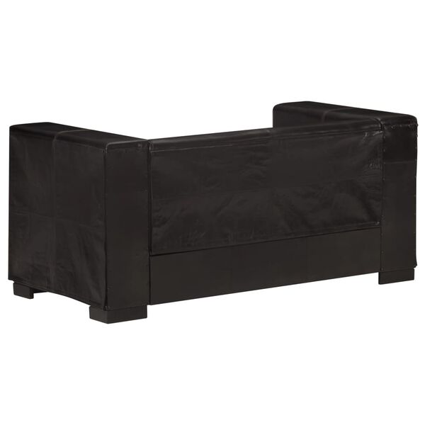 vidaXL 2místná pohovka černá pravá kůže