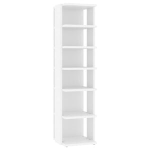 vidaXL Botn&iacute;k b&iacute;l&yacute; 27,5x27x102 cm kompozitn&iacute; dřevo