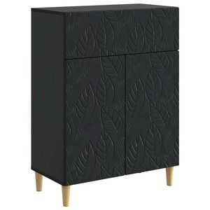 vidaXL Serv&iacute;rovac&iacute; skř&iacute;ň Čern&aacute; 66 x 34,5 x 90 cm Kompozitn&iacute; dřevo