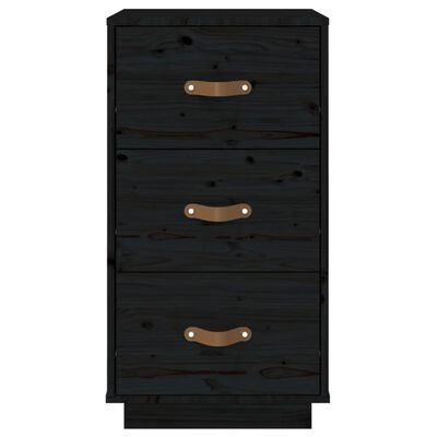 vidaXL Noční stolek černý 40 x 40 x 75 cm masivní borové dřevo