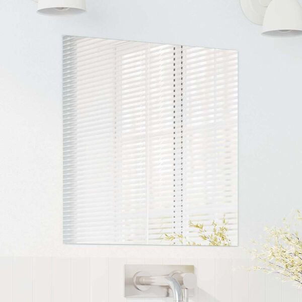 vidaXL N&aacute;stěnn&eacute; zrcadlo Čtvercov&yacute; 50 x 50 cm tvrzen&eacute; sklo