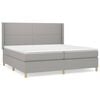 vidaXL Box spring postel s matrac&iacute; světle &scaron;ed&aacute; 200 x 200 cm textil