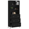 vidaXL Skř&iacute;ň highboard čern&aacute; 69,5 x 34 x 180 cm kompozitn&iacute; dřevo
