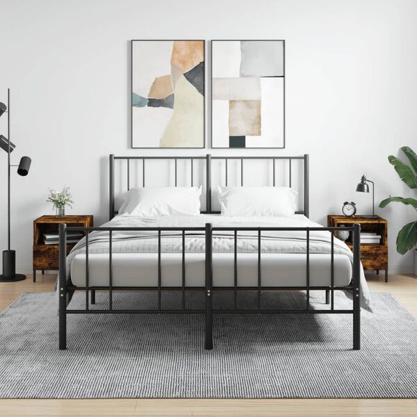 vidaXL Nočn&iacute; stolky 2 ks kouřov&yacute; dub 40x35x47,5 cm kompozitn&iacute; dřevo